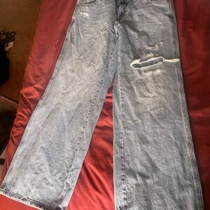 PacSun Light Blue Distressed Flare Jeans